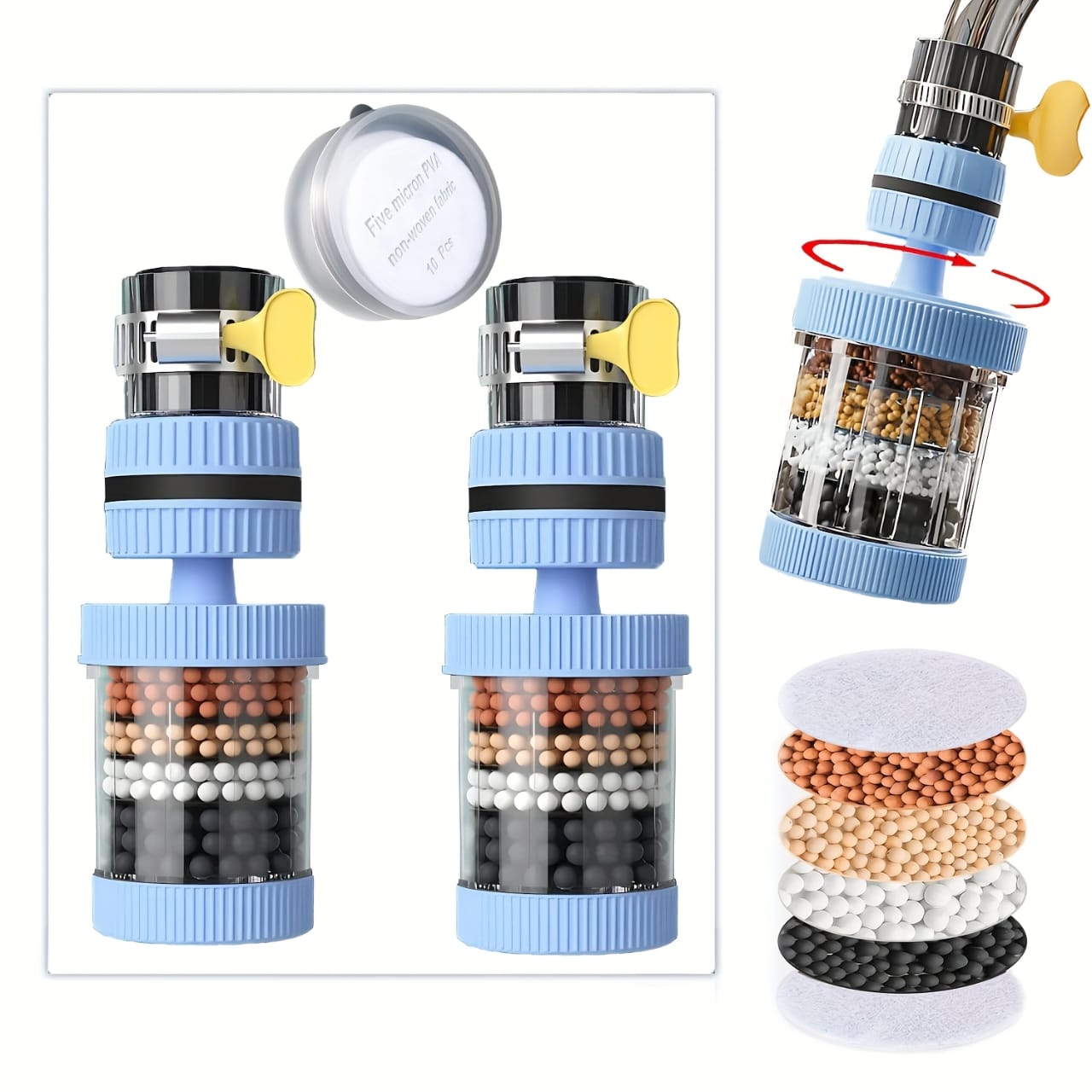 6 Layer Roated Water FIlter Tap Pro