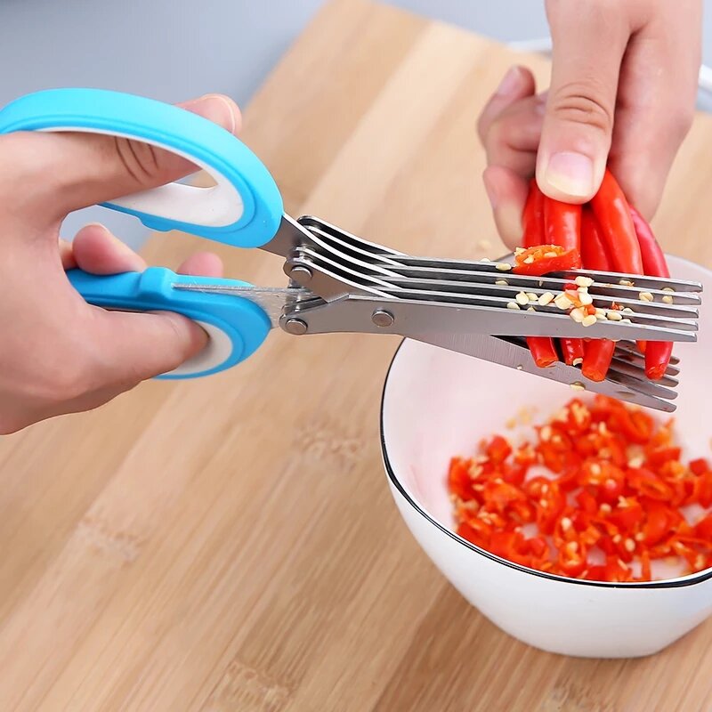 5-Blade Herb & Vegetable Kitchen Scissors - Image 4