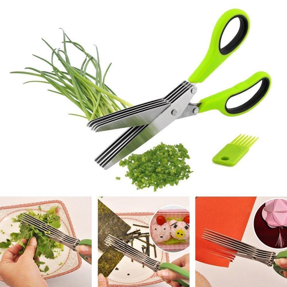 5-Blade Herb & Vegetable Kitchen Scissors - Image 2