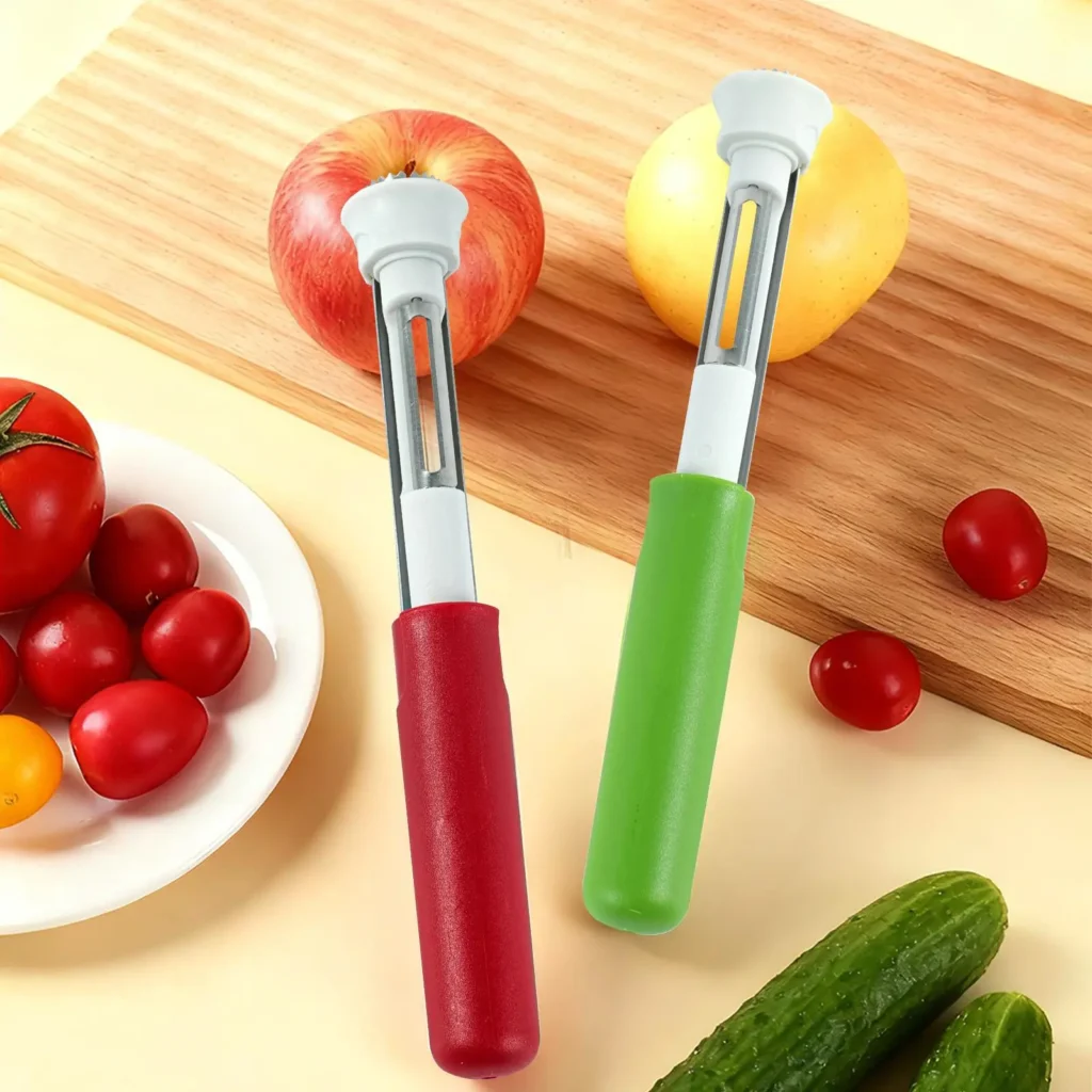2-in-1 Stainless Steel Fruit Corer and Peeler