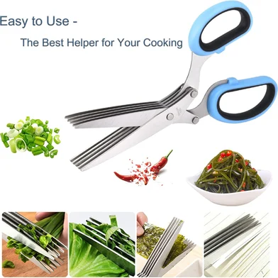 5-Blade Herb & Vegetable Kitchen Scissors - Image 3