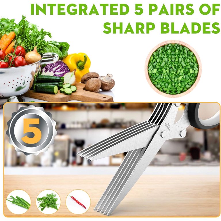 5-Blade Herb & Vegetable Kitchen Scissors - Image 5